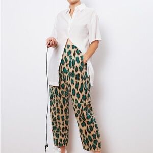 MM6 Maison Margiela Animal Print Wide Leg Pants Size 38 US 2